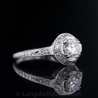 .75 Carat Art Deco Diamond Engagement Ring