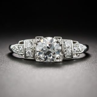 .75 Carat Art Deco Diamond Platinum Engagement Ring