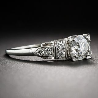 .75 Carat Art Deco Diamond Platinum Engagement Ring