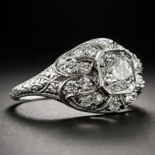 .75 Carat Diamond and Platinum Art Deco Ring