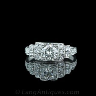 .75 Carat Diamond Art Deco Ring Main View