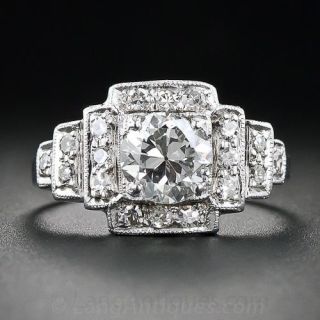 .75 Carat Diamond Platinum Art Deco Ring
