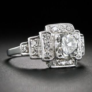 .75 Carat Diamond Platinum Art Deco Ring