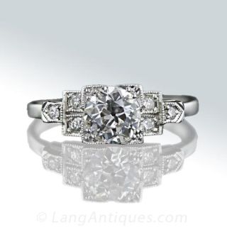 Art Deco Diamond Engagement Ring 