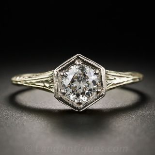 .75 Carat Diamond Solitaire Antique Engagement Ring - Size 9 1/4