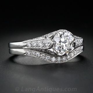 .75 Carat Diamond Vintage Style Wedding Set