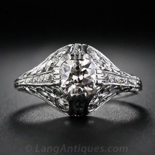 .75 Carat Edwardian Style Diamond Engagement Ring