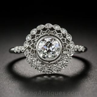 .75 Carat Edwardian-Style Platinum and Diamond Ring