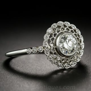 .75 Carat Edwardian-Style Platinum and Diamond Ring