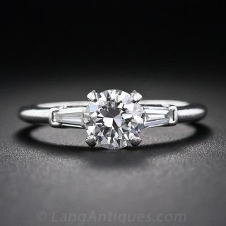 .75 Carat Estate Platinum and Diamond Engagement Ring