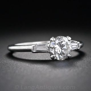 .75 Carat Estate Platinum and Diamond Engagement Ring