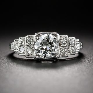 .75 Carat Platinum Art Deco Diamond Engagement Ring