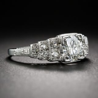 .75 Carat Platinum Art Deco Diamond Engagement Ring