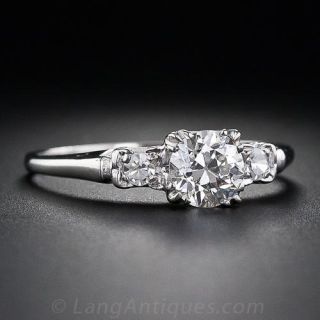 .75 Carat Traditional Platinum and Diamond Engagement Ring