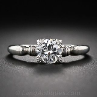 .76 Carat Diamond and Palladium Solitaire Engagement Ring
