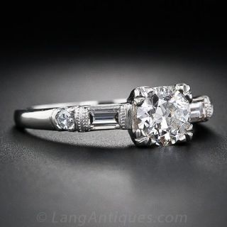 .76 Carat Diamond and Platinum Vintage Engagement Ring