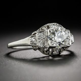 .77 Carat Art Deco Diamond Engagement Ring