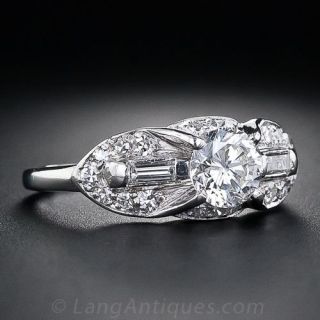.77 Carat Diamond Vintage Engagement Ring