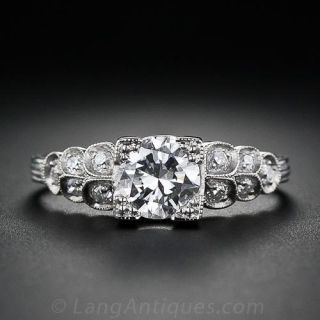 .78 Carat Art Deco Style Diamond Engagement Ring