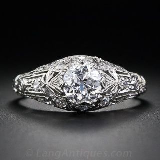 .78 Carat ‘D’ Color European-Cut Diamond Engagement Ring