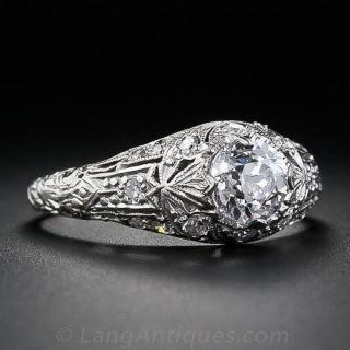.78 Carat ‘D’ Color European-Cut Diamond Engagement Ring