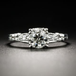 .78 Carat Diamond Platinum Vintage Engagement Ring - GIA L SI1