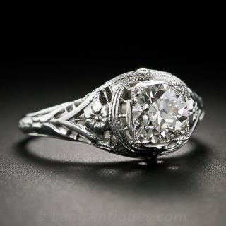 .78 Carat Filigree Diamond Engagement Ring