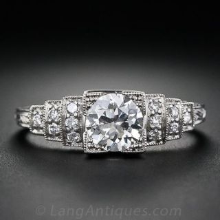 .79 Carat Art Deco Style Diamond Engagement Ring