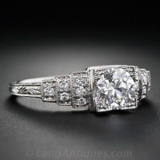 .79 Carat Art Deco Style Diamond Engagement Ring