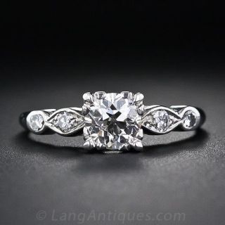 .79 Carat Center Diamond Mid-Century Engagement Ring