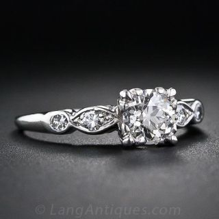 .79 Carat Center Diamond Mid-Century Engagement Ring