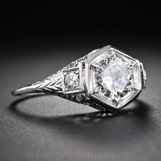 .79 Carat Diamond Art Deco Engagement Ring