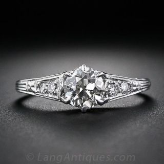 .79  Carat Diamond Edwardian Engagement Ring