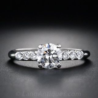 .79 Carat Diamond Late Art Deco Engagement Ring