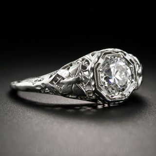 .79 Carat Diamond Platinum Filigree Ring