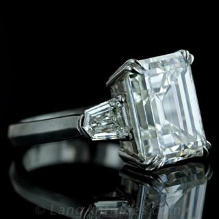 8.07 Carat Emerald Cut Diamond Ring