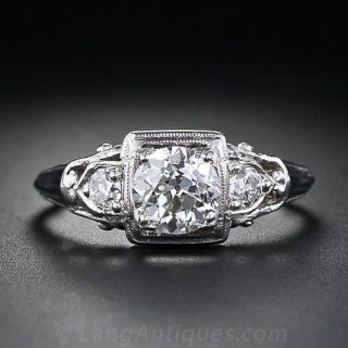 .80 Art Deco Diamond Engagement Ring