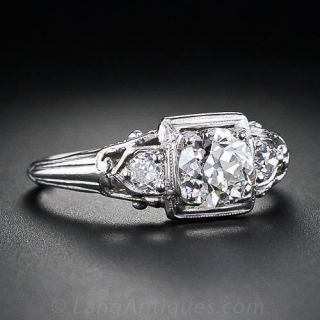 .80 Art Deco Diamond Engagement Ring
