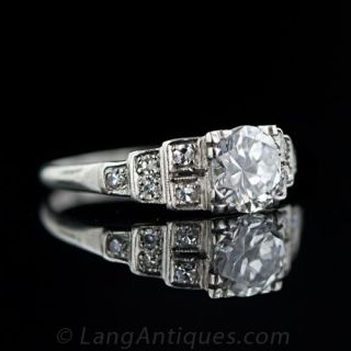 .80 Carat Art Deco Diamond Engagement Ring