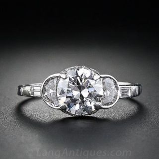 .80 Carat Art Deco Diamond Engagement Ring