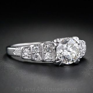 .80 Carat Art Deco Diamond Engagement Ring
