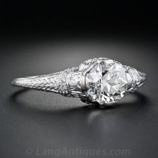 .80 Carat Art Deco Diamond Engagement Ring