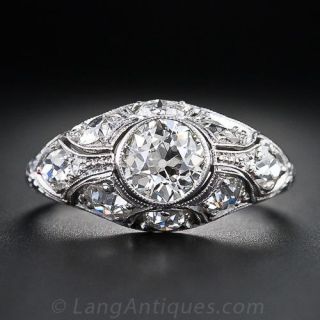 .80 Carat Art Deco Diamond Engagement Ring