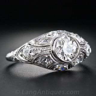.80 Carat Art Deco Diamond Engagement Ring