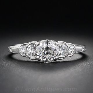 .80 Carat Art Deco Diamond Engagement Ring