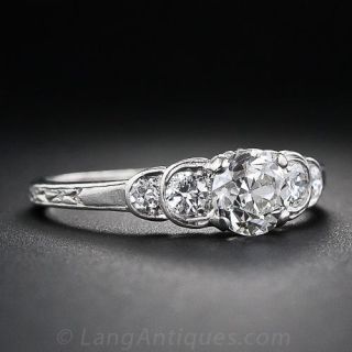 .80 Carat Art Deco Diamond Engagement Ring