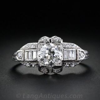 .80 Carat Art Deco Diamond Ring