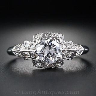 .80 Carat Diamond Art Deco Engagement Ring