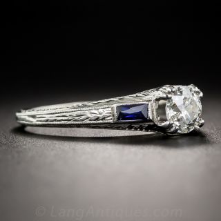 .80 Carat Diamond Art Deco Solitaire Engagement Ring
