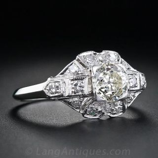 .80 Carat Late Art Deco Diamond Engagement Ring
